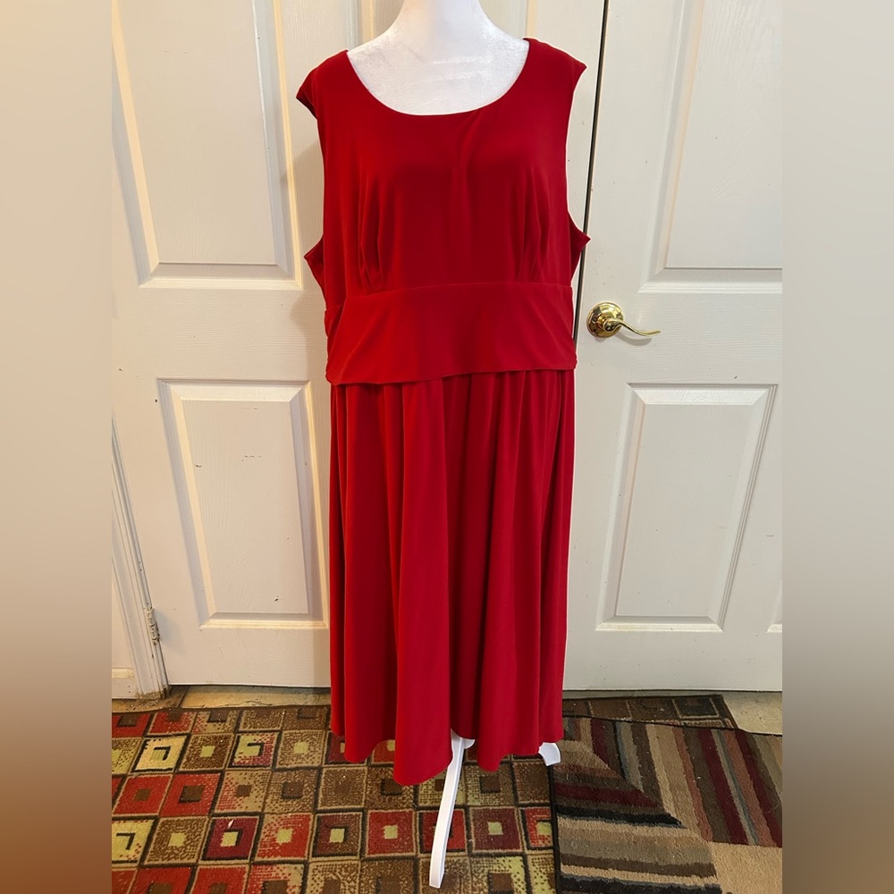 Coldwater Creek flowy red dress, size 24